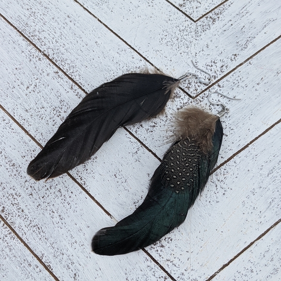 Feather Earrings - Picture 2 of 3